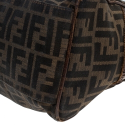 Pre Owned Fendi Brown Zucca Canvas and Leather Chef du Jour Bag