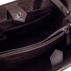 Pre Owned Fendi Light Brown Leather Medium 2Jours Tote