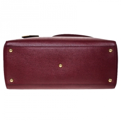 Pre Owned Fendi Red Saffiano Leather Medium Sac 2jours Elite Tote