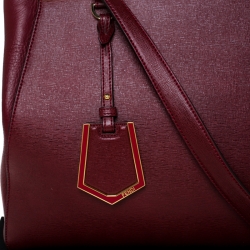 Pre Owned Fendi Red Saffiano Leather Medium Sac 2jours Elite Tote