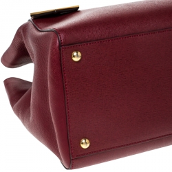 Pre Owned Fendi Red Saffiano Leather Medium Sac 2jours Elite Tote