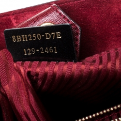 Pre Owned Fendi Red Saffiano Leather Medium Sac 2jours Elite Tote