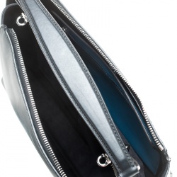 Pre Owned Fendi Black Leather Dotcom Click Top Handle Bag