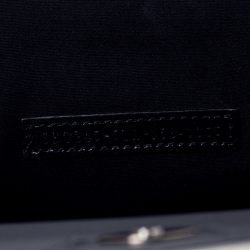 Pre Owned Fendi Black/Pink Textured Leather Mini Demi Jour Top Handle Bag