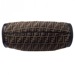 Pre Owned Fendi Tobacco Zucca Canvas and Leather Tote