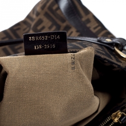 Pre Owned Fendi Tobacco Zucca Canvas and Leather Tote