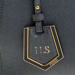 Pre Owned Fendi Grey Leather Mini 2Jours Tote