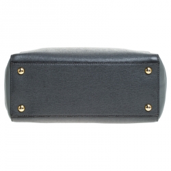 Pre Owned Fendi Grey Leather Mini 2Jours Tote