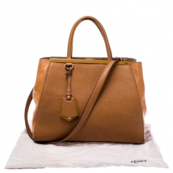 Pre Owned Fendi Tan Leather Medium 2Jours Tote