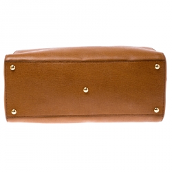 Pre Owned Fendi Tan Leather Medium 2Jours Tote