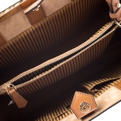 Pre Owned Fendi Tan Leather Medium 2Jours Tote