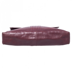 Fendi Purple Leather Maxi Baguette Flap Shoulder Bag