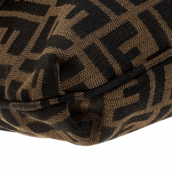 Pre Owned Fendi Tobacco Zucca Canvas Mia Flap Bag