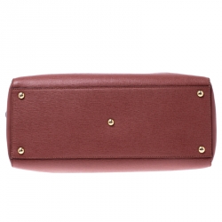 Pre Owned Fendi Old Rose Leather Medium 2jours Tote