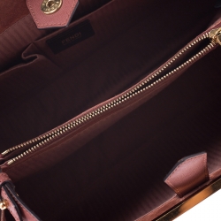 Pre Owned Fendi Old Rose Leather Medium 2jours Tote