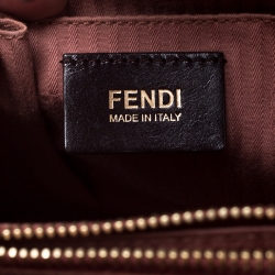 Pre Owned Fendi Old Rose Leather Medium 2jours Tote