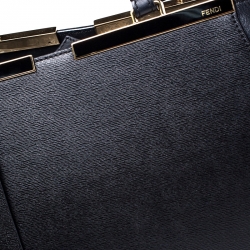 Pre Owned Fendi Black Leather Large 3Jours Tote