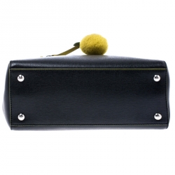 Pre Owned Fendi Black/Green Leather Mini 2Jours Tote