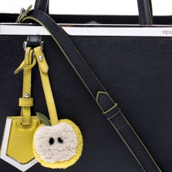 Pre Owned Fendi Black/Green Leather Mini 2Jours Tote