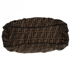 Pre Owned Fendi Tobacco Zucca Canvas Large Mia Tote