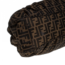 Pre Owned Fendi Tobacco Zucca Canvas Large Mia Tote