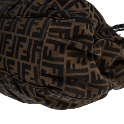 Pre Owned Fendi Tobacco Zucca Canvas Large Mia Tote