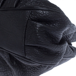 Pre Owned Fendi Black Leather Mia Hobo