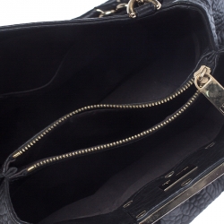 Pre Owned Fendi Black Leather Mia Hobo