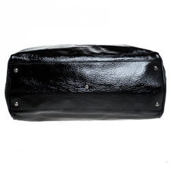 Pre Owned Fendi Black Patent Leather Large Peekaboo Top Handle Bag