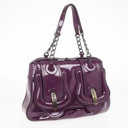 مملوكة مسبقًا Fendi Purple Patent Leather B Bag