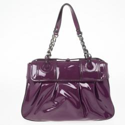 مملوكة مسبقًا Fendi Purple Patent Leather B Bag