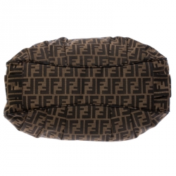 Pre Owned Fendi Tobacco Zucca Canvas Large Mia Tote