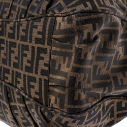 Pre Owned Fendi Tobacco Zucca Canvas Large Mia Tote
