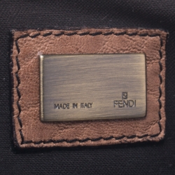 Pre Owned Fendi Brown/Black Leather B Bag