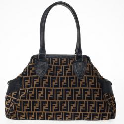 مملوكة مسبقًا Fendi Velour Zucca Bag Du Jour Tote