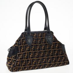 مملوكة مسبقًا Fendi Velour Zucca Bag Du Jour Tote