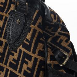 مملوكة مسبقًا Fendi Velour Zucca Bag Du Jour Tote