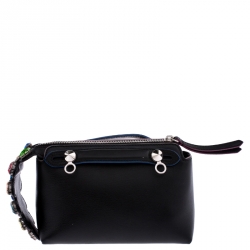 Pre Owned Fendi Black Calf Leather Small By The Way Crossbody Bag