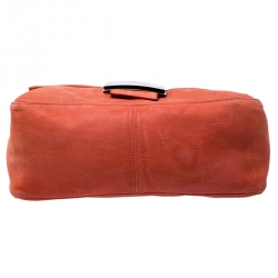 Pre Owned Fendi Orange Leather Chain Mama Forever Shoulder Bag