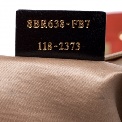 Pre Owned Fendi Orange Leather Chain Mama Forever Shoulder Bag