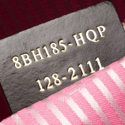 Pre Owned Fendi Brown Zucca Coated Canvas Large Spalmati Striped Tote