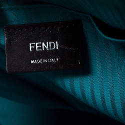 Pre Owned Fendi Turquoise Leather Medium 2Jours Tote