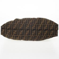 Pre Owned Fendi Brown Zucca Canvas Chef Shoulder Bag