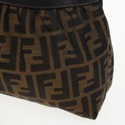Pre Owned Fendi Brown Zucca Canvas Chef Shoulder Bag