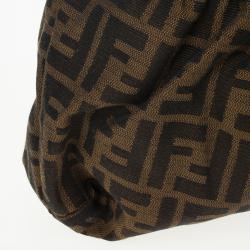 Pre Owned Fendi Brown Zucca Canvas Chef Shoulder Bag