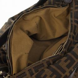 Pre Owned Fendi Brown Zucca Canvas Chef Shoulder Bag