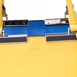 Pre Owned Fendi Yellow Leather Small 3Jours Tote
