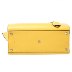 Pre Owned Fendi Yellow Leather Small 3Jours Tote