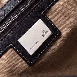 Pre Owned Fendi Tobacco Zucca Canvas and Selleria Leather Linda Satchel