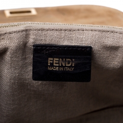 Pre Owned Fendi Multicolor Python and Leather Silvana Top Handle Bag